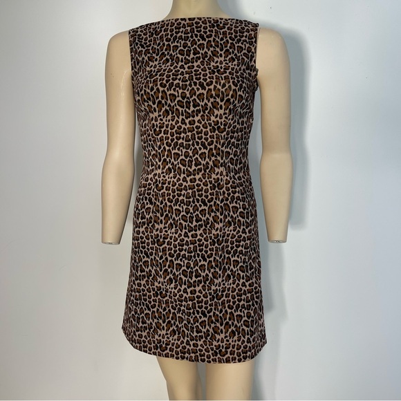 Vintage 90s Splurge Leopard Print Sleeveless Wiggle Dress Women’s Size Small - Picture 3 of 8